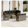 Image de Salon de jardin modulable resine tressee gris 9 pieces 62.0 x 62 x 69 8 personnes