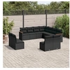Image de Salon de jardin modulable resine tressee noir 11 pieces x 61.5 x 69 11 personnes