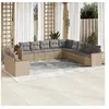 Image de Salon de Jardin avec Coussins 11 pcs, Canapés de Terrasse, Ensemble de Meubles de Patio, Mobilier d'Extérieur, 3226129