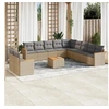 Image de Salon de jardin modulable rotin beige 12 pieces x 61.5 x 69 11 personnes