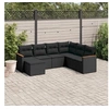 Image de Salon de Jardin avec Coussins 7 pcs, Canapés de Terrasse, Ensemble de Meubles de Patio, Mobilier d'Extérieur, Noir 3226202