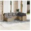 Image de Salon de Jardin avec Coussins 7 pcs, Canapés de Terrasse, Ensemble de Meubles de Patio, Mobilier d'Extérieur, Mélange 3226206