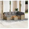 Image de Salon de jardin modulable beige 7 personnes 8 pieces 62 x 61.5 x 69 cm rotin