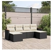 Image de Salon de Jardin avec Coussins 6 pcs, Canapés de Terrasse, Ensemble de Meubles de Patio, Mobilier d'Extérieur, Noir 3226217