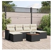 Image de Salon de Jardin avec Coussins 7 pcs, Canapés de Terrasse, Ensemble de Meubles de Patio, Mobilier d'Extérieur, Noir 3226224
