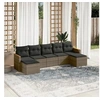 Image de Salon de Jardin avec Coussins 7 pcs, Canapés de Terrasse, Ensemble de Meubles de Patio, Mobilier d'Extérieur, Gris 3226235