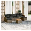 Image de Salon de Jardin avec Coussins 8 pcs, Canapés de Terrasse, Ensemble de Meubles de Patio, Mobilier d'Extérieur, Gris 3226242