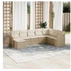 Image de Salon de jardin modulable resine tressee beige 8 personnes 62 x 62 x 69 cm 8 pieces