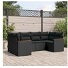 Image de Salon de Jardin avec Coussins 6 pcs, Canapés de Terrasse, Ensemble de Meubles de Patio, Mobilier d'Extérieur, Noir 3226258