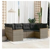 Image de Salon de Jardin avec Coussins 6 pcs, Canapés de Terrasse, Ensemble de Meubles de Patio, Mobilier d'Extérieur, Gris 3226263