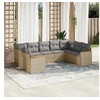 Image de Salon de Jardin avec Coussins 9 pcs, Canapés de Terrasse, Ensemble de Meubles de Patio, Mobilier d'Extérieur, Mélange 3226276