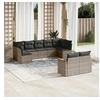 Image de Salon de Jardin avec Coussins 9 pcs, Canapés de Terrasse, Ensemble de Meubles de Patio, Mobilier d'Extérieur, Gris 3226291