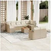 Image de Salon de jardin modulable resine tressee beige 9 personnes 62 x 62 x 69 cm 10 pieces