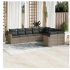 Image de Salon de Jardin avec Coussins 9 pcs, Canapés de Terrasse, Ensemble de Meubles de Patio, Mobilier d'Extérieur, Gris 3226305