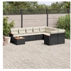 Image de Salon de jardin modulable resine tressee noir 10 pieces x 61.5 x 69 9 personnes