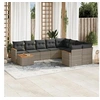 Image de Salon de jardin modulable resine tressee gris 10 pieces 62.0 x 62 x 69 9 personnes