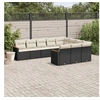 Image de Salon de Jardin avec Coussins 10 pcs, Canapés de Terrasse, Ensemble de Meubles de Patio, Mobilier d'Extérieur, Noir 3226336