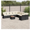 Image de Salon de jardin modulable resine tressee noir 11 pieces 62.0 x 62 x 69 10 personnes