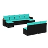 Image de Salon de jardin modulable GENERIQUE noir 10 pieces resine tressee 62 x 55 x 69 cm