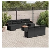 Image de Salon de Jardin avec Coussins 11 pcs, Canapés de Terrasse, Ensemble de Meubles de Patio, Mobilier d'Extérieur, Noir 3226391