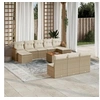 Image de Salon de jardin modulable 11 pieces 2 personnes resine tressee 62 x 62 x 69 cm beige