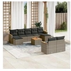 Image de Salon de jardin modulable resine tressee gris 9 personnes 62 x 55 x 69 cm 10 pieces