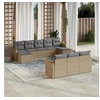 Image de Salon de Jardin avec Coussins 10 pcs, Canapés de Terrasse, Ensemble de Meubles de Patio, Mobilier d'Extérieur, 3226416