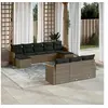 Image de Salon de jardin modulable resine tressee gris 10 pieces 62 x 55 x 69 10 personnes