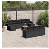 Image de Salon de Jardin avec Coussins 11 pcs, Canapés de Terrasse, Ensemble de Meubles de Patio, Mobilier d'Extérieur, Noir 3226419
