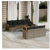 Image de Salon de jardin modulable resine tressee gris 11 pieces 62 x 55 x 69 cm