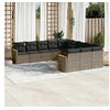 Image de Salon de Jardin avec Coussins 11 pcs, Canapés de Terrasse, Ensemble de Meubles de Patio, Mobilier d'Extérieur, Gris 3226431