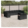 Image de Salon de jardin modulable resine tressee noir 12 pieces x 61.5 x 69 12 personnes