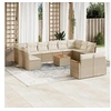 Image de Salon de jardin modulable resine tressee beige 13 pieces x 61.5 x 69 12 personnes