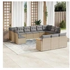 Image de Salon de jardin modulable resine tressee beige 13 pieces x 61.5 x 69