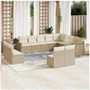 Image de Salon de jardin modulable 12 personnes 12 pieces rotin 62 x 62 x 69 cm beige