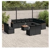 Image de Salon de Jardin avec Coussins 13 pcs, Canapés de Terrasse, Ensemble de Meubles de Patio, Mobilier d'Extérieur, Noir 3226475