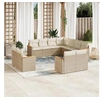 Image de Salon de jardin modulable - Lot de 11 pièces - Résine tressée beige - 11 personnes