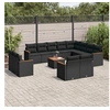Image de Salon de Jardin avec Coussins 13 pcs, Canapés de Terrasse, Ensemble de Meubles de Patio, Mobilier d'Extérieur, Noir 3226517