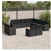 Image de Salon de Jardin avec Coussins 13 pcs, Canapés de Terrasse, Ensemble de Meubles de Patio, Mobilier d'Extérieur, Noir 3226524