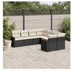 Image de Salon de jardin modulable resine tressee noir 8 pieces x 61.5 x 69 8 personnes