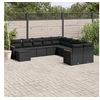 Image de Salon de jardin modulable resine tressee noir 11 pieces x 62 x 69 11 personnes