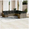 Image de Salon de jardin modulable resine tressee gris 11 pieces x 62 x 69 11 personnes
