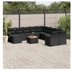Image de Salon de jardin modulable resine tressee noir 12 pieces x 62 x 69 11 personnes