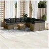 Image de Salon de jardin modulable resine tressee gris 12 pieces x 62 x 69 11 personnes