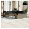 Image de Salon de Jardin avec Coussins 12 pcs, Canapés de Terrasse, Ensemble de Meubles de Patio, Mobilier d'Extérieur, Gris 3226585
