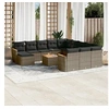 Image de Salon de Jardin avec Coussins 13 pcs, Canapés de Terrasse, Ensemble de Meubles de Patio, Mobilier d'Extérieur, Gris 3226592