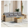 Image de Salon de jardin modulable rotin 4 personnes 5 pieces