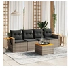 Image de Salon de Jardin avec Coussins 5 pcs, Canapés de Terrasse, Ensemble de Meubles de Patio, Mobilier d'Extérieur, Gris 3226620