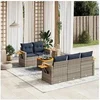 Image de Salon de jardin modulable resine tressee 6 pieces gris 62 x 62 x 69 cm