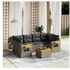 Image de Salon de Jardin avec Coussins 7 pcs, Canapés de Terrasse, Ensemble de Meubles de Patio, Mobilier d'Extérieur, Gris 3226641